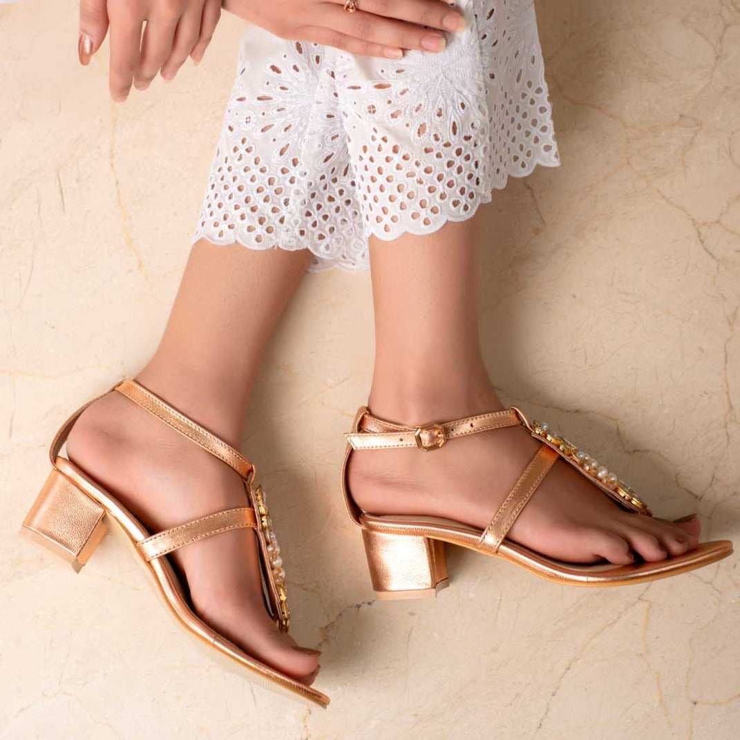 Verona Rose Gold Sandals | ŽIVA