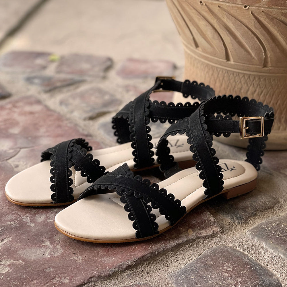 
            
                Load image into Gallery viewer, Emilia Gladiator Black Sandals
            
        