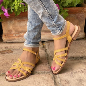 
            
                Load image into Gallery viewer, Cherry Pop Yellow Sandals
            
        