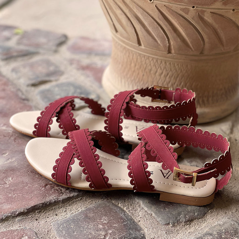
            
                Load image into Gallery viewer, Emilia Gladiator Red Sandals
            
        