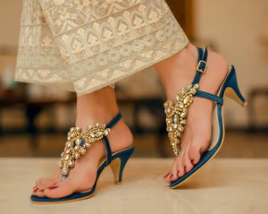 Zora Blue Heels