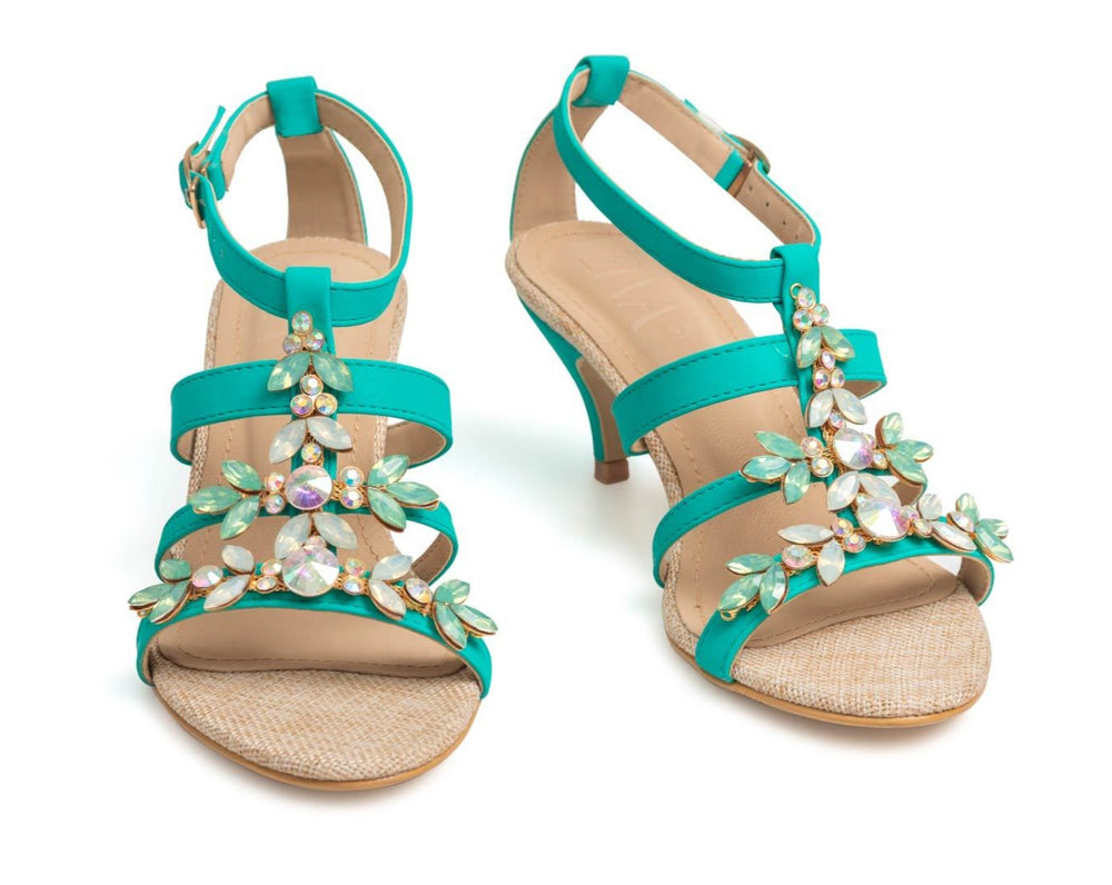 
            
                Load image into Gallery viewer, Ibiza Turquoise Heels
            
        