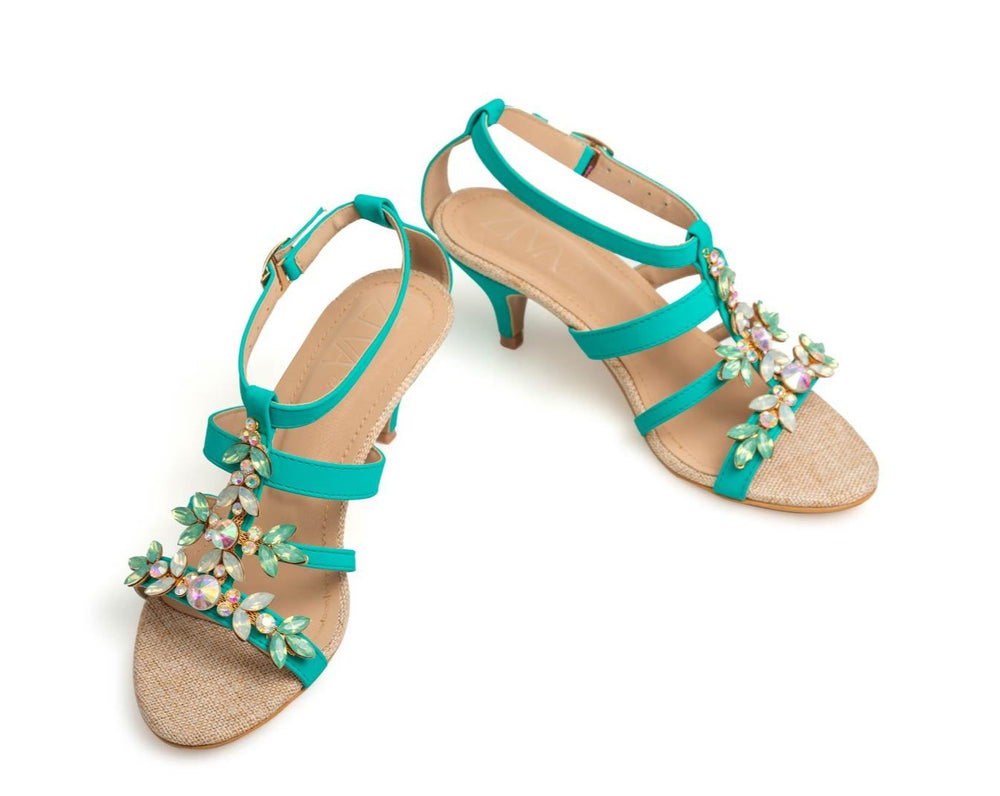 
            
                Load image into Gallery viewer, Ibiza Turquoise Heels
            
        
